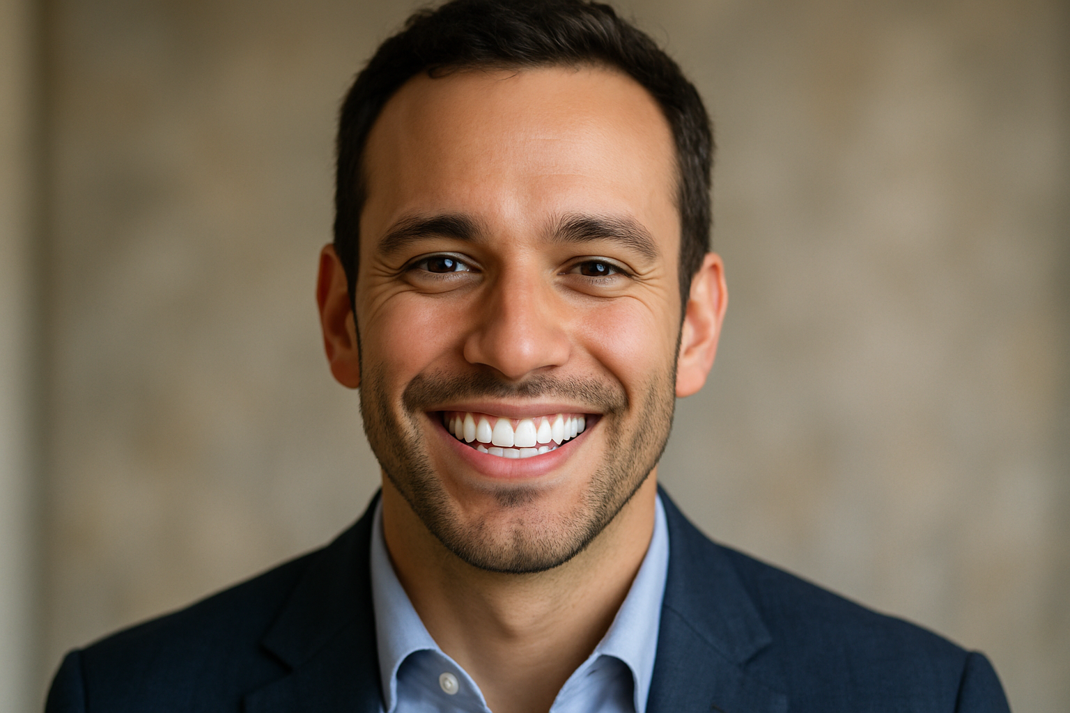 man smiling with white teeth